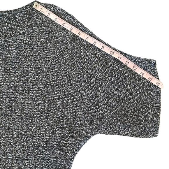 CHAUS Scoop Neck Dolman 3/4 Bat Wing Sleeve Marled Knit Sweater‎ Oversized SZ S - Picture 6 of 6